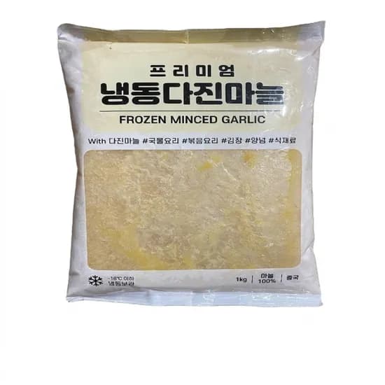 아토 냉동 다진마늘 꼭지제거 1kg 1개
