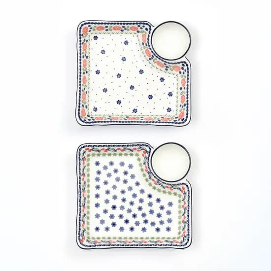 폴라브 도자기 만두접시 체리 로즈 19cm 2P 1개