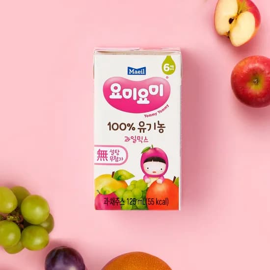매일유업 요미요미 유기농주스 과일믹스 125ml 24팩