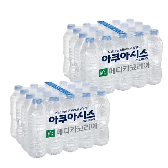 아쿠아시스 생수 무라벨 500ml 40개
