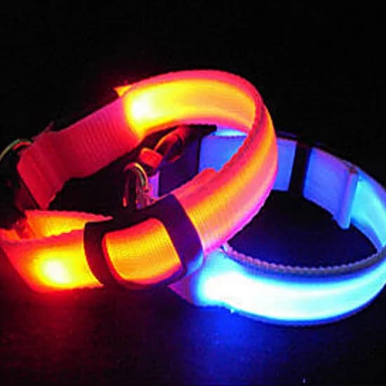 LED 강아지 목줄, 그린, 18-27cm, 1개