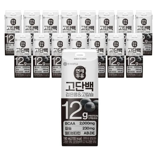 연세두유 고단백 검은콩&고칼슘, 190ml, 16개