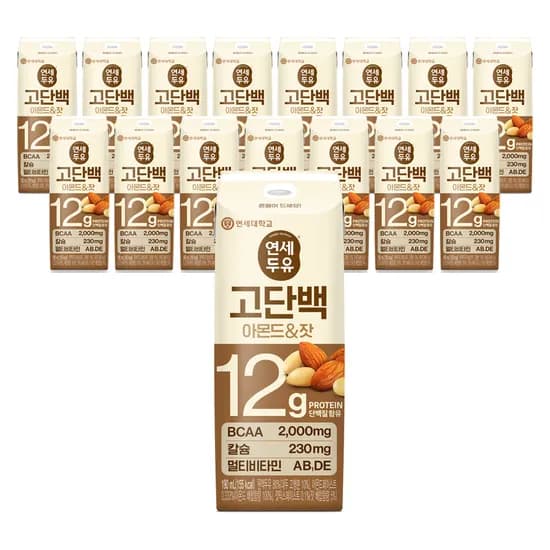 연세두유 고단백 아몬드&잣, 190ml, 16팩
