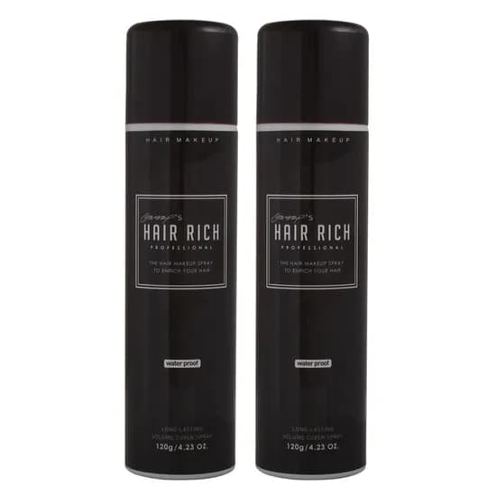 헤어리치 흑채 스프레이 흑갈색 120g 2개