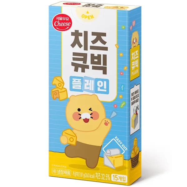 서울우유 치즈큐빅 플레인 87g 5개