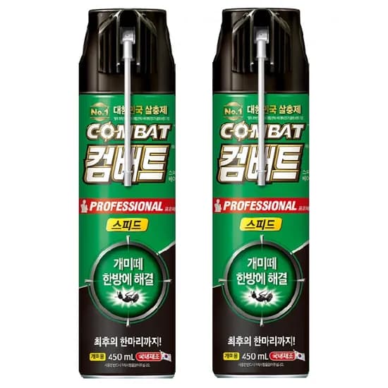 컴배트 스피드 에어졸 개미용 450ml 2개