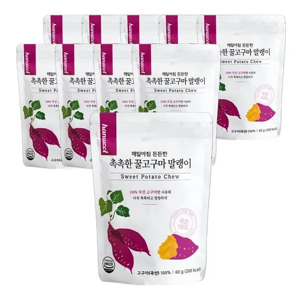 한울 국내산 고구마말랭이 60g 10봉