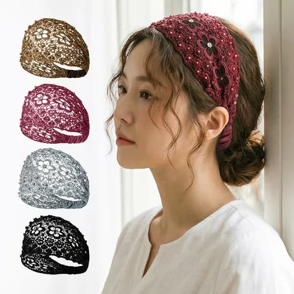 데이블링 비즈 헤어밴드 큐빅 비니 4종세트 색상혼합 1세트 11,900원