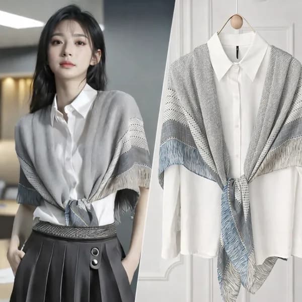 루시앙 와이드 숄 대형 스카프 DY001 시크그레이 130x130cm 1개 11,900원