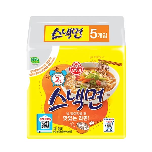 오뚜기 스낵면 108g 5개입