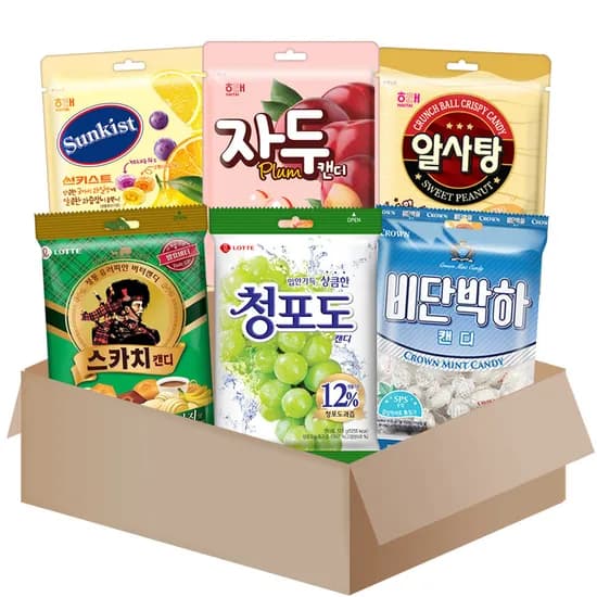 청포도 캔디 외 5종 125g 6개