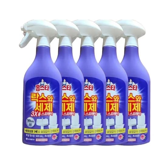 홈스타 락스와세제 폼 스프레이 후로랄향 500ml 5개