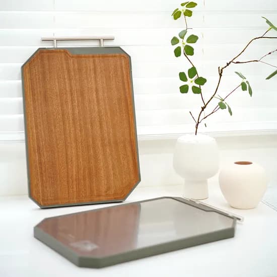야무진 스텐 나무 양면도마, 나무+스텐, 450x297x20mm, 1개
