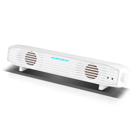 캔스톤 FX200 LED 컴퓨터 PC 게이밍 사운드바 스피커, 화이트