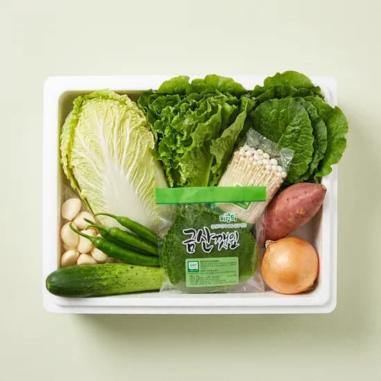 대끼리네 쌈채소 실속세트 1kg 1팩