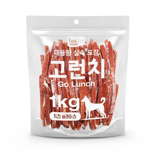 테비 고런치 강아지간식, 고런치 치킨슬라이스, 1kg, 1개