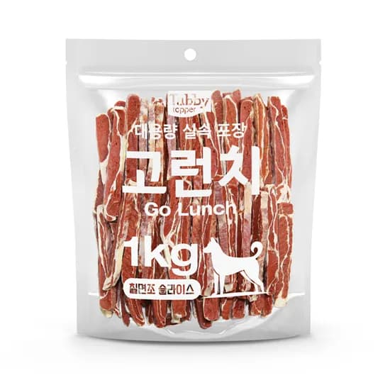 테비 고런치 강아지간식, 고런치 칠면조슬라이스, 1kg, 1개