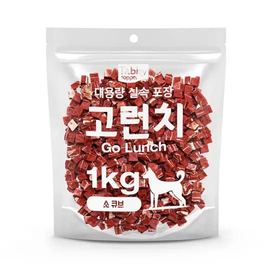 테비 고런치 강아지간식, 소고기, 큐브, 1kg, 1개