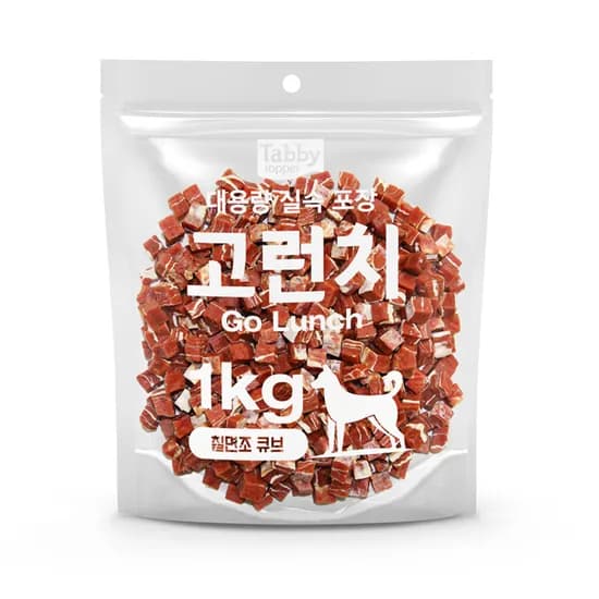 테비 고런치 칠면조 큐브, 1kg, 1개
