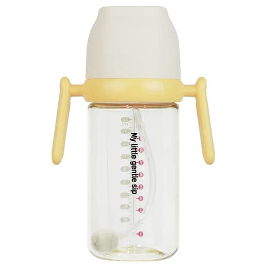 아기 빨대컵 어린이집 물병 빨대추, 크림, 300ml, 1개