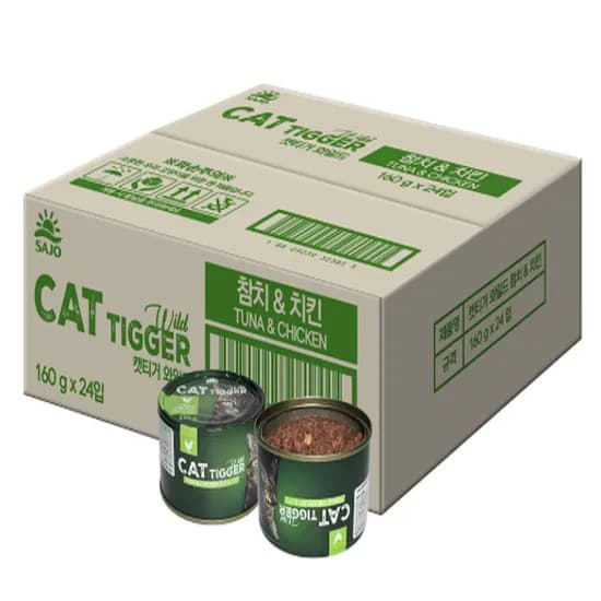 사조 캣티거 와일드 참치 160g 12캔 외 1종 24캔
