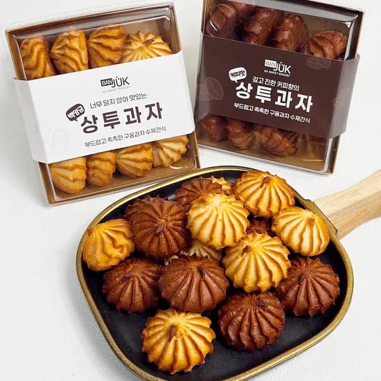 BANJUK 상투과자 백앙금 200g 2팩 + 커피맛 200g 2팩 1세트