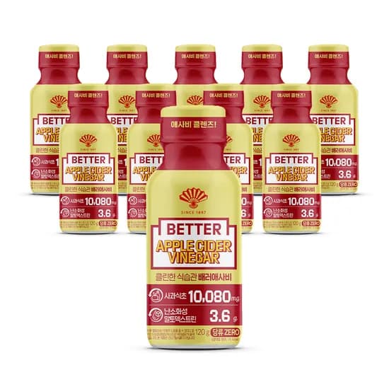 동화약품 배러애사비 애플사이다비니거, 120ml, 20개입