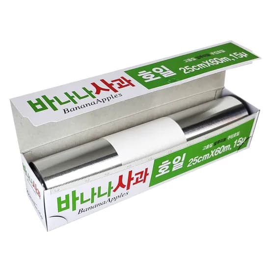 바나나사과 알루미늄 쿠킹호일, 25cmx60m, 1개