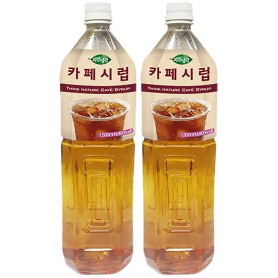 자연생각 카페시럽 1.5L 2개