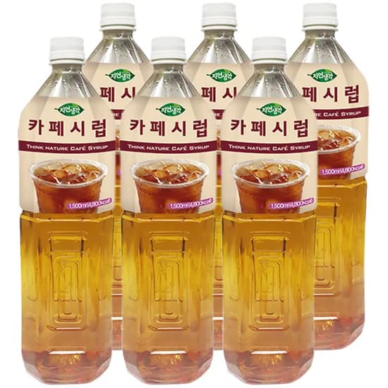 자연생각 카페시럽 1.5L 6개