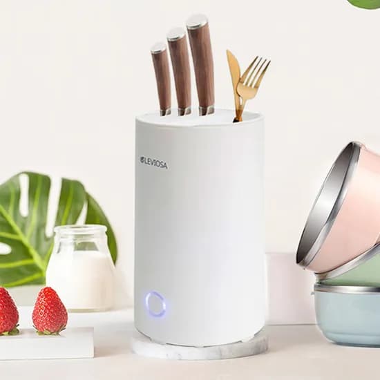 레비오사 UV LED 칼 수저 살균기, LE-NS703, 화이트, 1개
