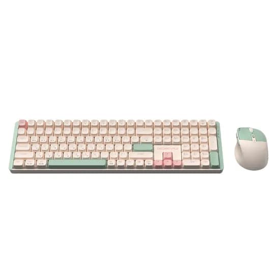 GDEVIL MK850W 저소음 무선 기계식 키보드 마우스 세트, 아이보리, 텐키리스, 1세트