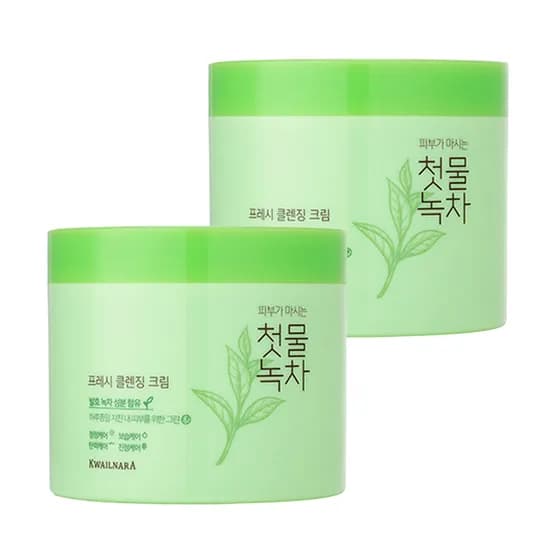 과일나라 첫물녹차 프레시 클렌징 크림 300g 2개