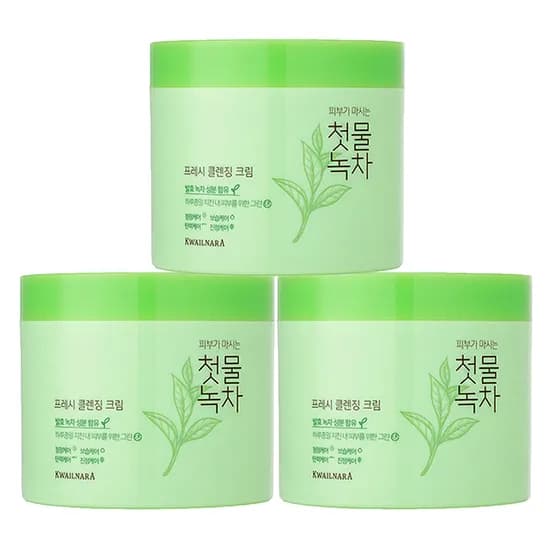 과일나라 첫물녹차 프레시 클렌징 크림 300ml 3개