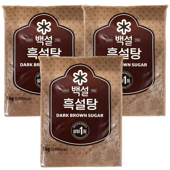 백설 흑설탕 1kg 3개