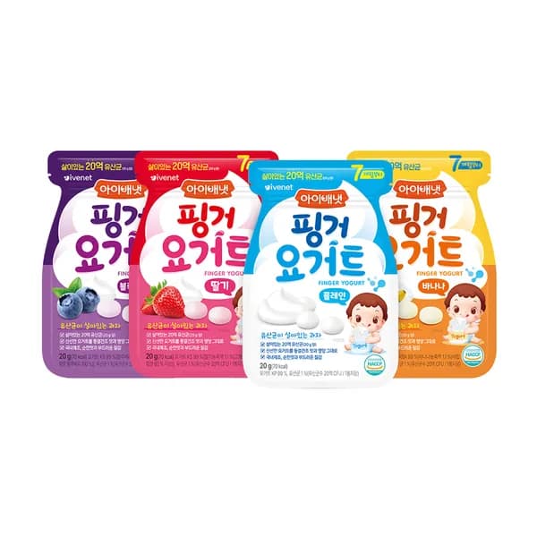 아이배냇 베베 핑거 요거트 블루베리 20g 1개