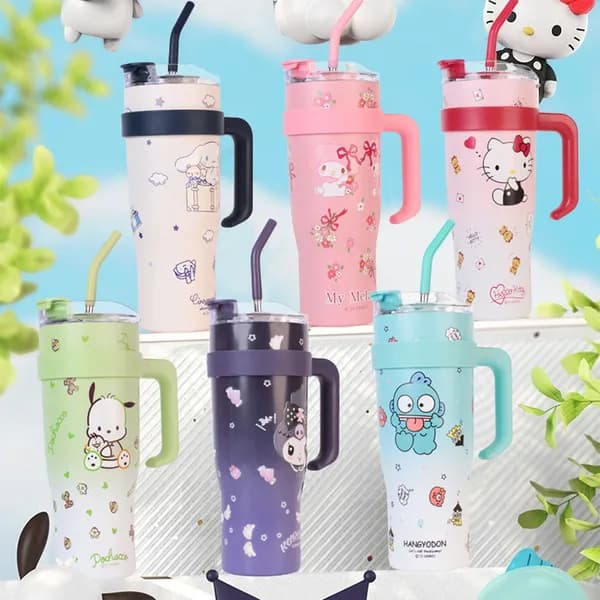 산리오 손잡이 텀블러 포차코 1200ml 1개