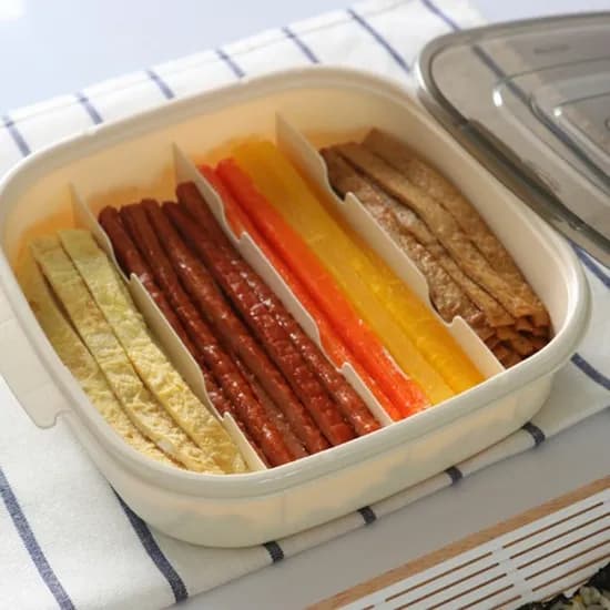 히키스 김밥재료 칸칸 보관용기 도시락, 230x259x56mm, 1개
