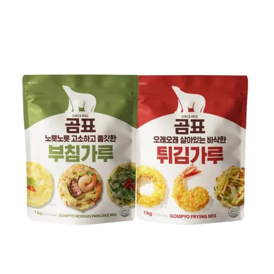 곰표 부침가루 외 1종 1kg 2개 5개 18,900원