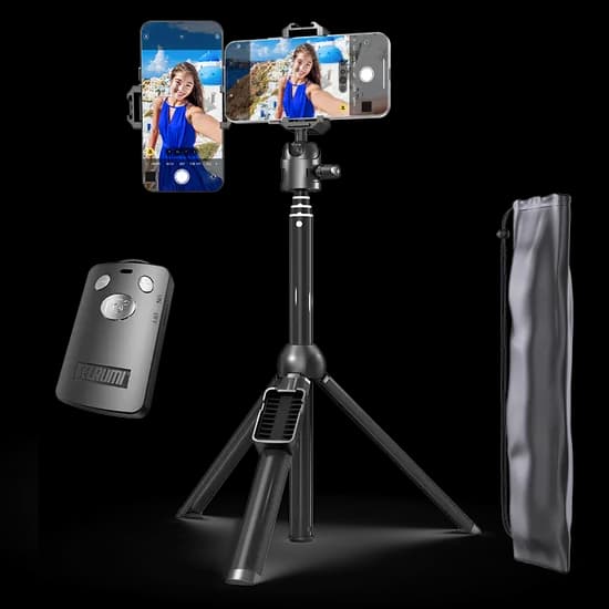 셀루미 올인원 프로 블루투스 셀카봉 삼각대, SEL-DT1250M, 매트블랙, 1개