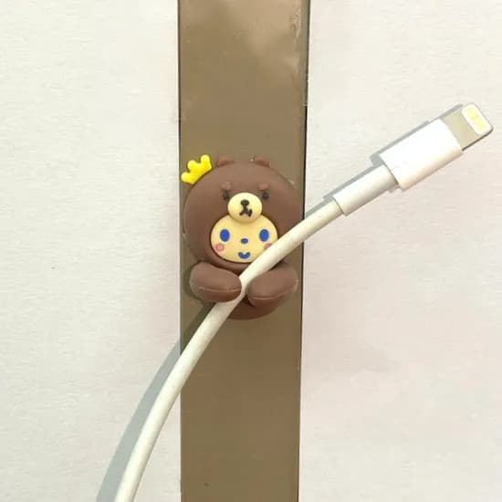 곰 케이블 선정리 홀더 브라운 2P 2개