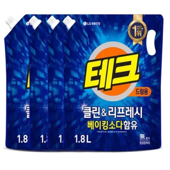 테크 클린&리프레시 드럼리필 1.8L 4개