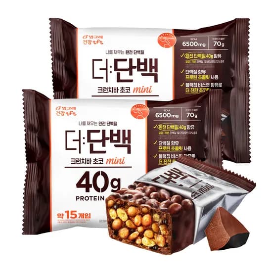 빙그레 더단백 크런치바 초코 미니 30개입 1개