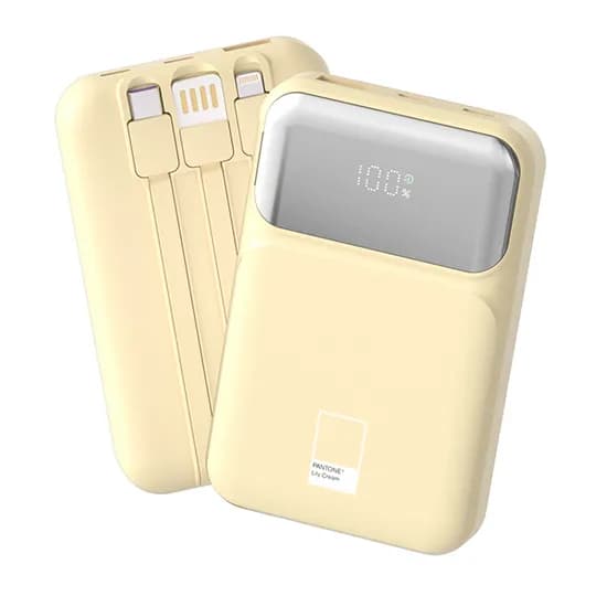 팬톤 이어맥 빌트인 케이블 보조배터리 PD 22.5W 10000mAh 옐로우 PGB-20