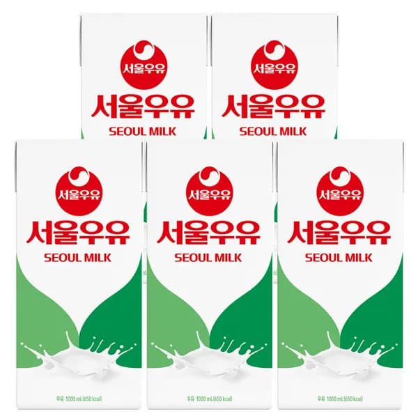 서울우유 멸균 흰우유 1L 5개 14,500원
