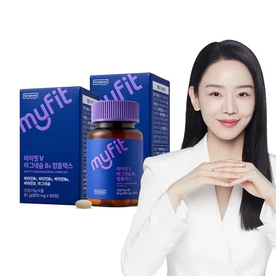 동국제약 마이핏V 마그네슘 B6 컴플렉스 81g 90정 2박스