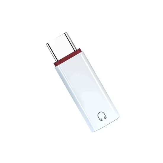 하스 AUX 이어폰 C타입 변환 젠더, HSEAC-J, 화이트, 33mm, 1개