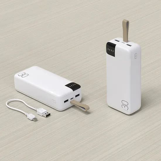 엑티몬 보조배터리 30000mAh C타입 USB 2포트 동시 출력, 단일색상