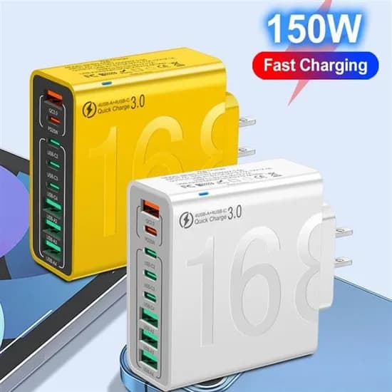 멀티 포트 150W USB C 충전기, BK329-4A4C, PD, 랜덤, 1개