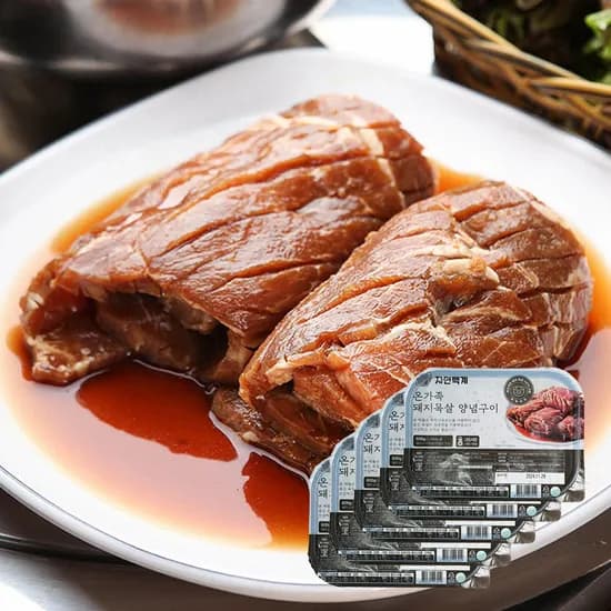 자연백계 돼지 목살 양념왕구이, 600g, 5팩